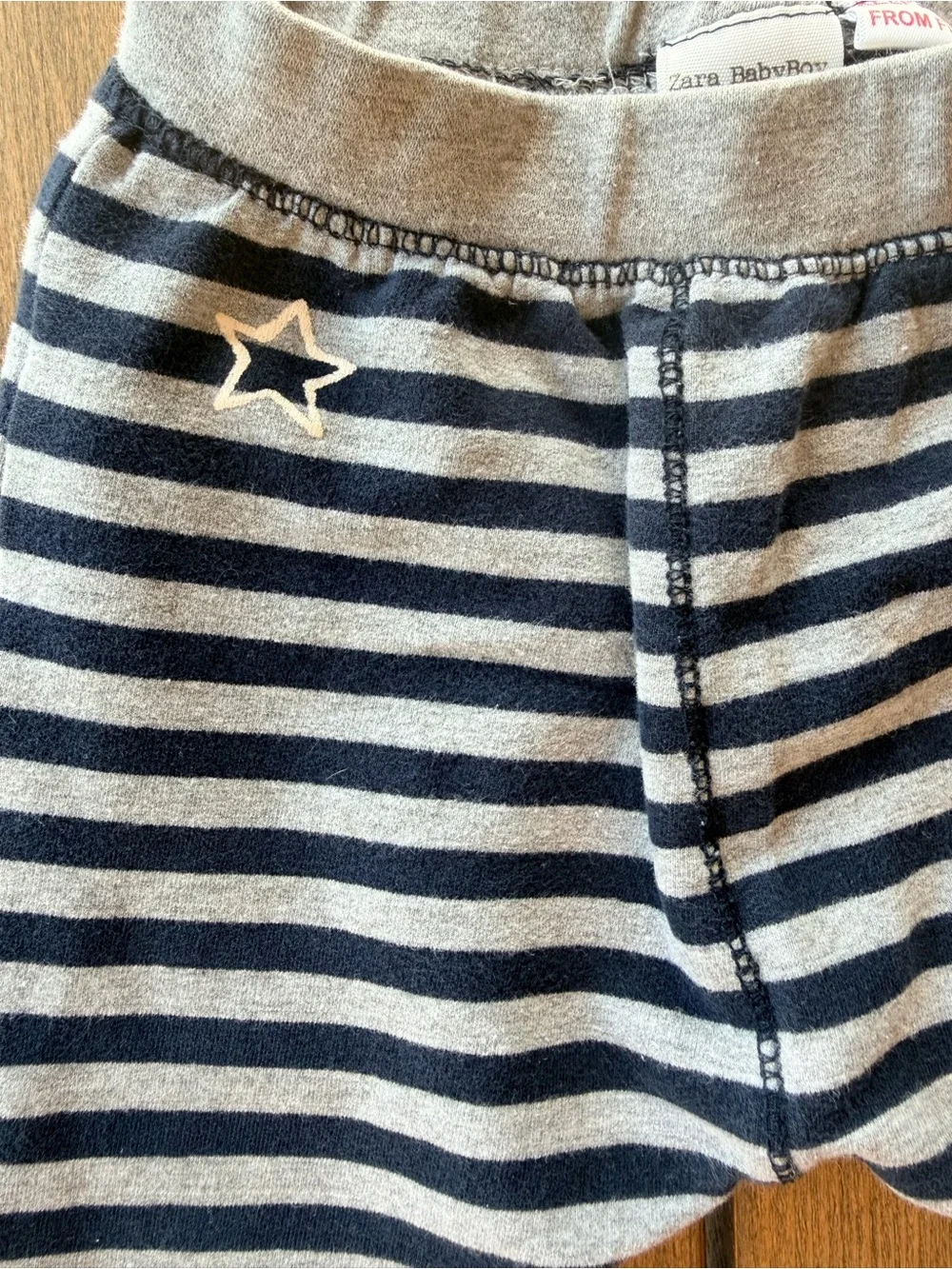 3/$15 Zara Baby Boy Harem Jogger Pants 12-18M Striped Drop Crotch Leggings